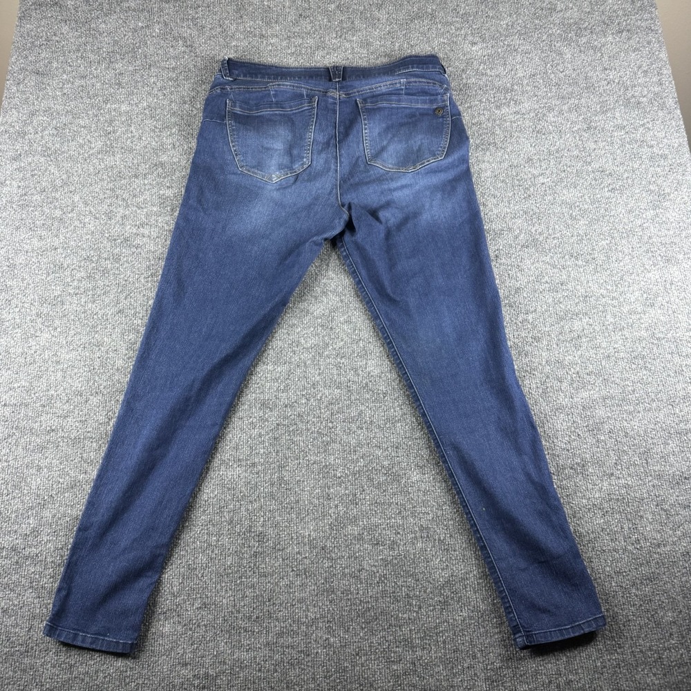 Democracy Jeans Women 33x30 Blue Ab Technology? Skinny Stretch Dark Wash Denim - Picture 4 of 9